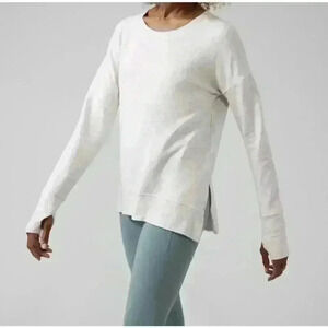 Athleta Coaster Luxe Fog Gray Heather Sweatshirt Women’s Size XXS